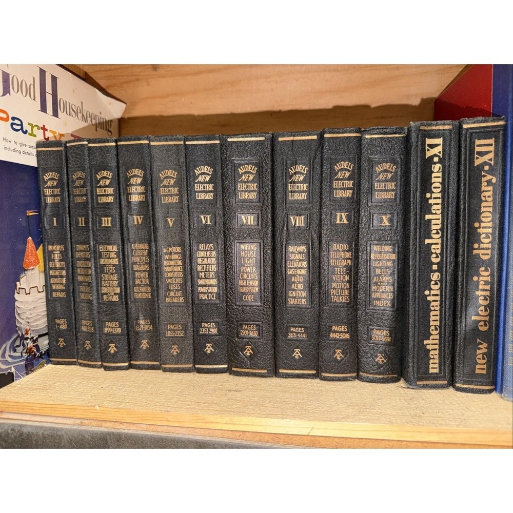 Lot of 12  AUDELS NEW ELECTRIC LIBRARY Vol. I - XII   1941-1952